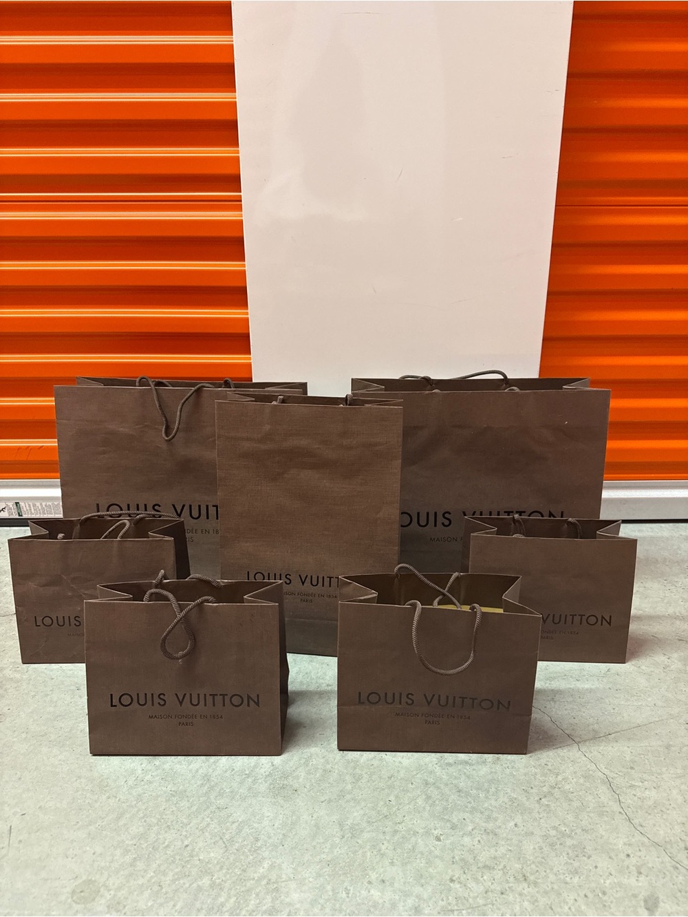 Louis Vuitton Brown Paper Shopping Bags - Assorted Set